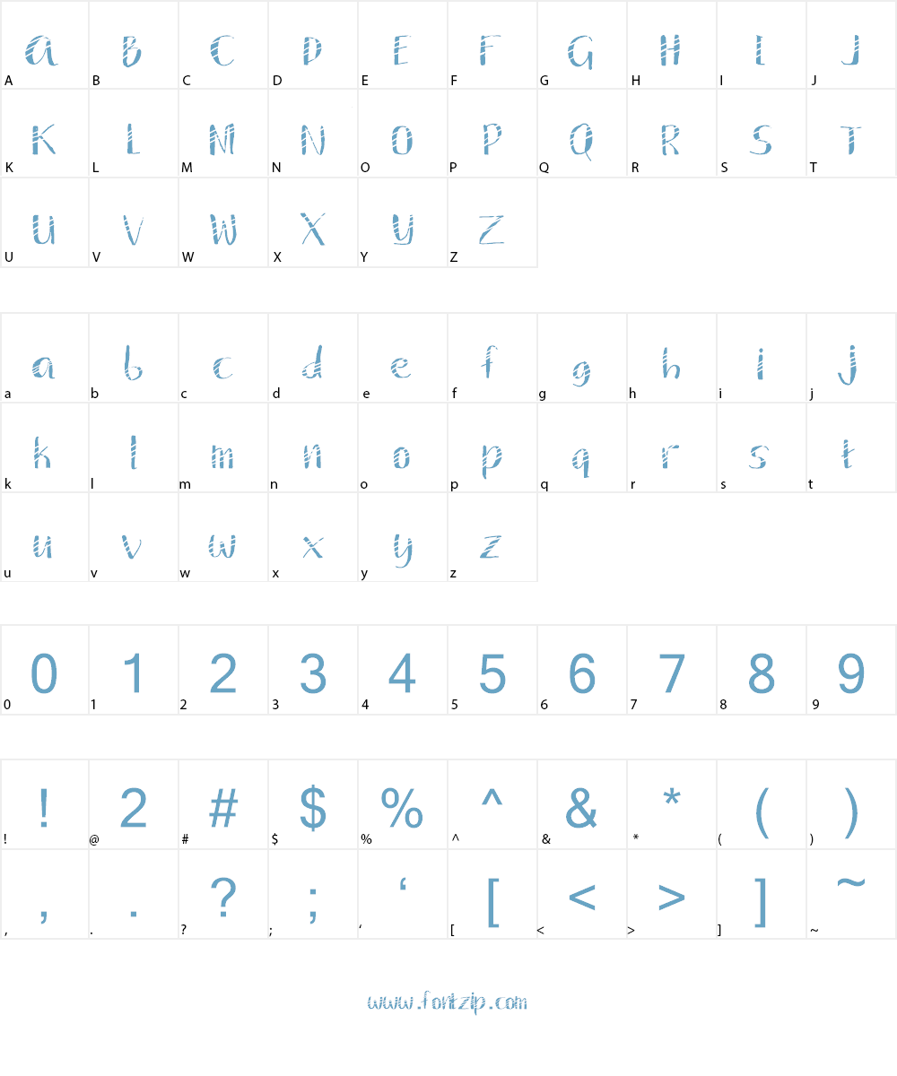 brush zt Font Character